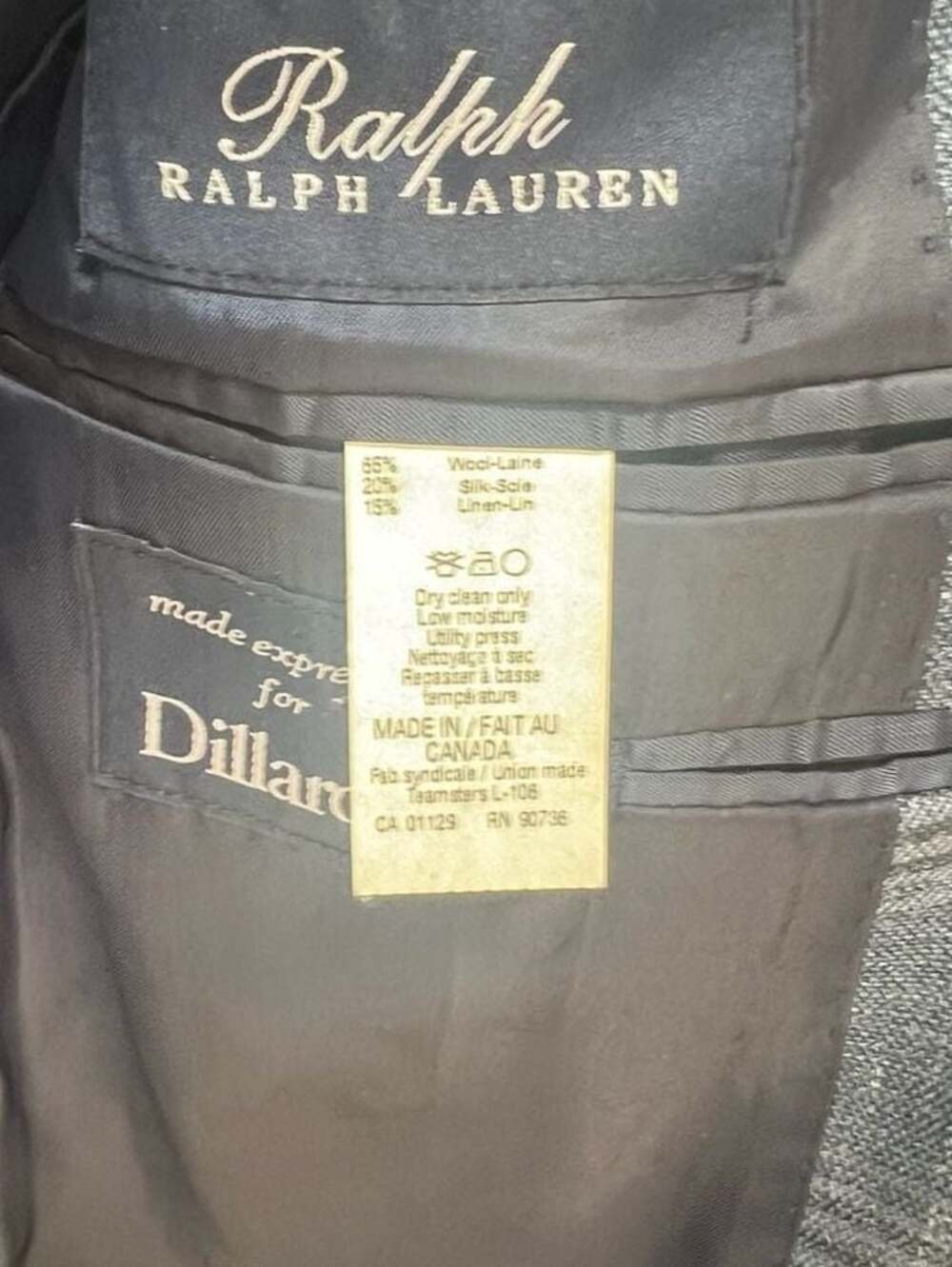 Ralph Lauren Wool Silk Linen Plaid Sport Coat Blazer, 38R - Picture 4 of 13